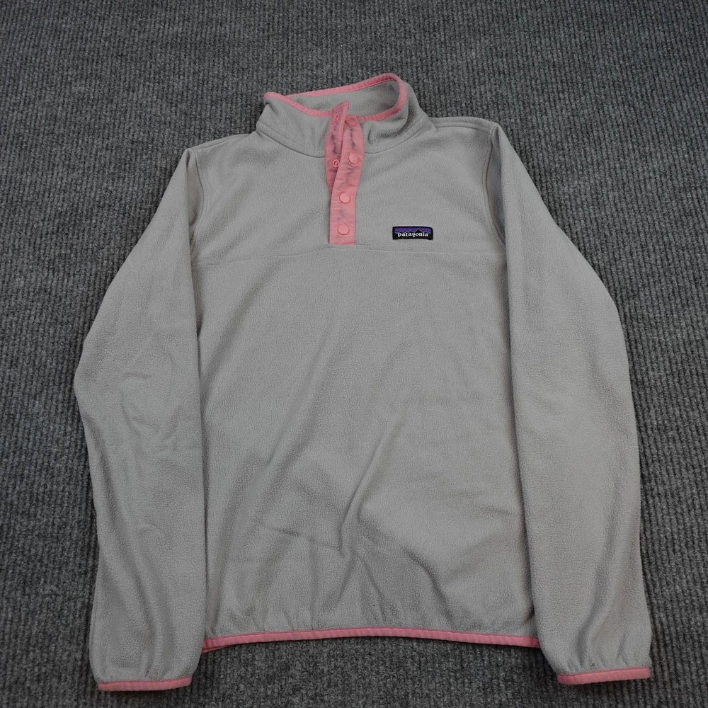 Patagonia Micro D Fleece Snap T Pullover Womens Medium Gray 26020